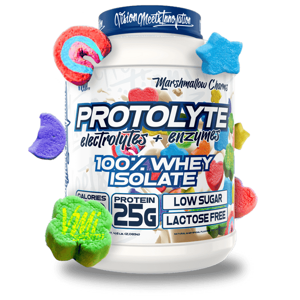 www.vmisports.com Protein Marshmallow Charms / 4.6LBS (71 Servings) ProtoLyte® 100% Whey Isolate Protein
