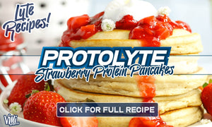 STRAWBERRY PROTEIN PANCAKES